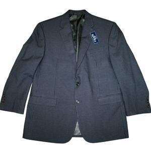Chaps Mens Blazer Jacket Blue Gray NWT Size 44R